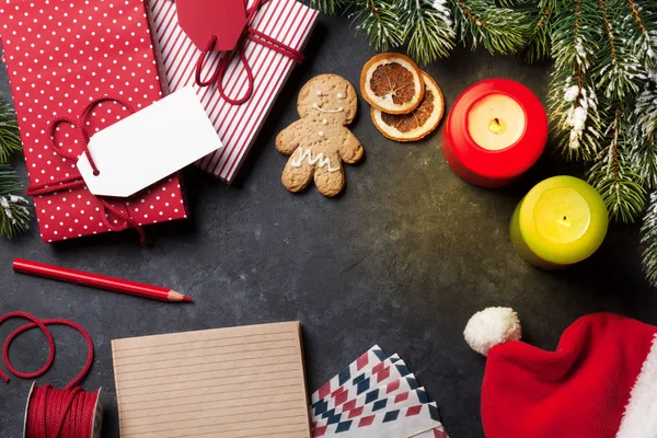 Bloc de notas para la carta de Navidad — Foto de Stock