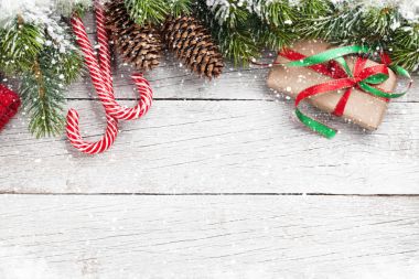 Üstten Görünüm Noel arka plan 