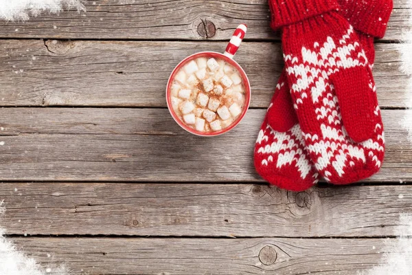 Horká čokoláda a marshmallow — Stock fotografie