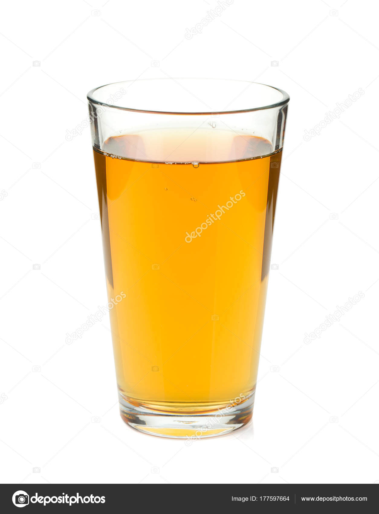 Apple Juice Glass Isolated White Background Stock Photo by ©karandaev