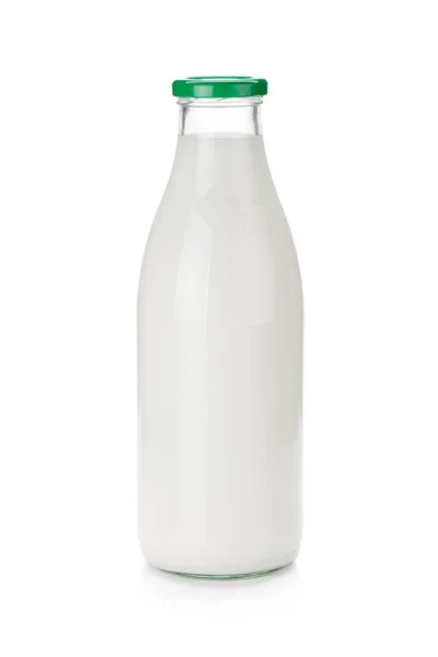 Milchflasche Isoliert Auf Weißem Hintergrund — Stockfoto