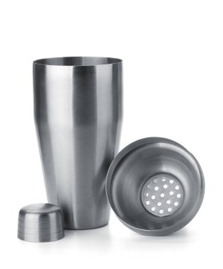 Beyaz arka plan üzerinde izole kokteyl shaker