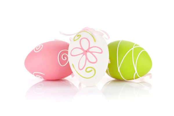 Colorful Easter Eggs Isolated White Background — Stock Photo, Image