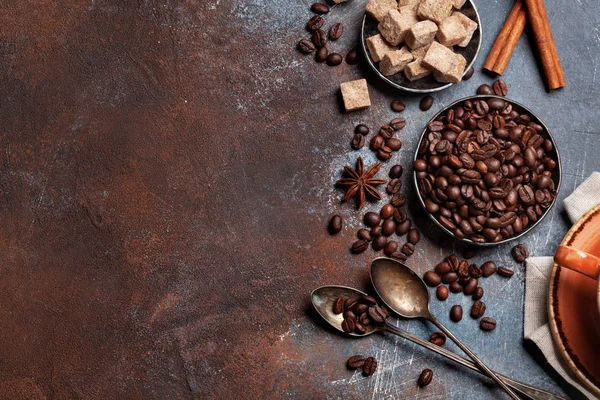 コーヒー豆 スパイス 本文スペース平面図 — ストック写真
