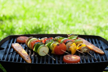 Izgara sebze yemek. Kopya alanı ile