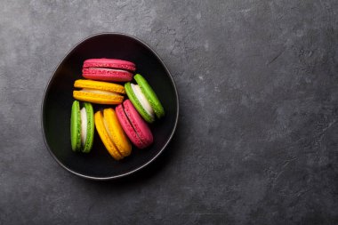 Kurabiye ya da kurabiyeli kurabiyeler. Üst görünüm düzlüğü kopyalama alanı ile yatıyordu