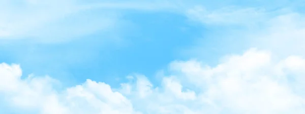 Abstract Zonnige Hemel Met Wolken Textuur Brede Achtergrond — Stockfoto