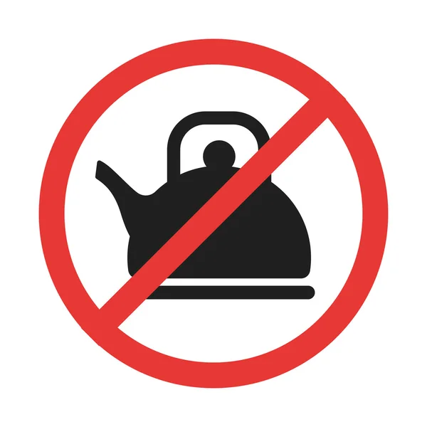 No-Kettles-Sign — Stock Vector