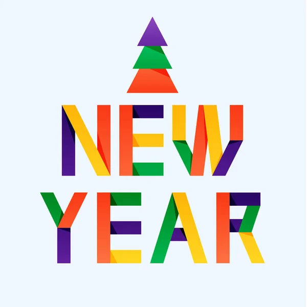 Tarjeta de felicitación de Año Nuevo — Archivo Imágenes Vectoriales