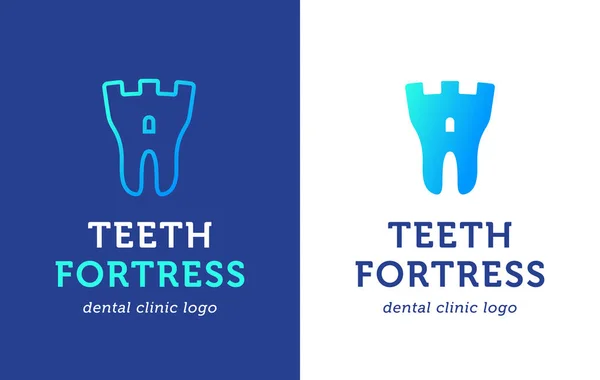 치아-요새-로고 복사본 — 스톡 벡터