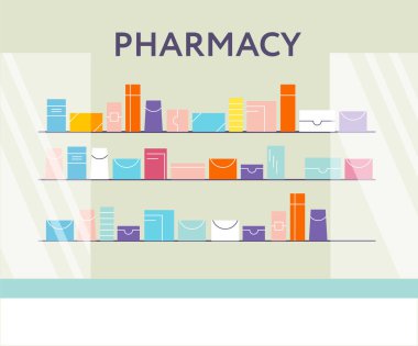 Eczane mağaza konsepti.