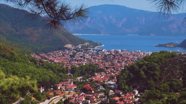 The beautiful view on Marmaris t — Stock Video