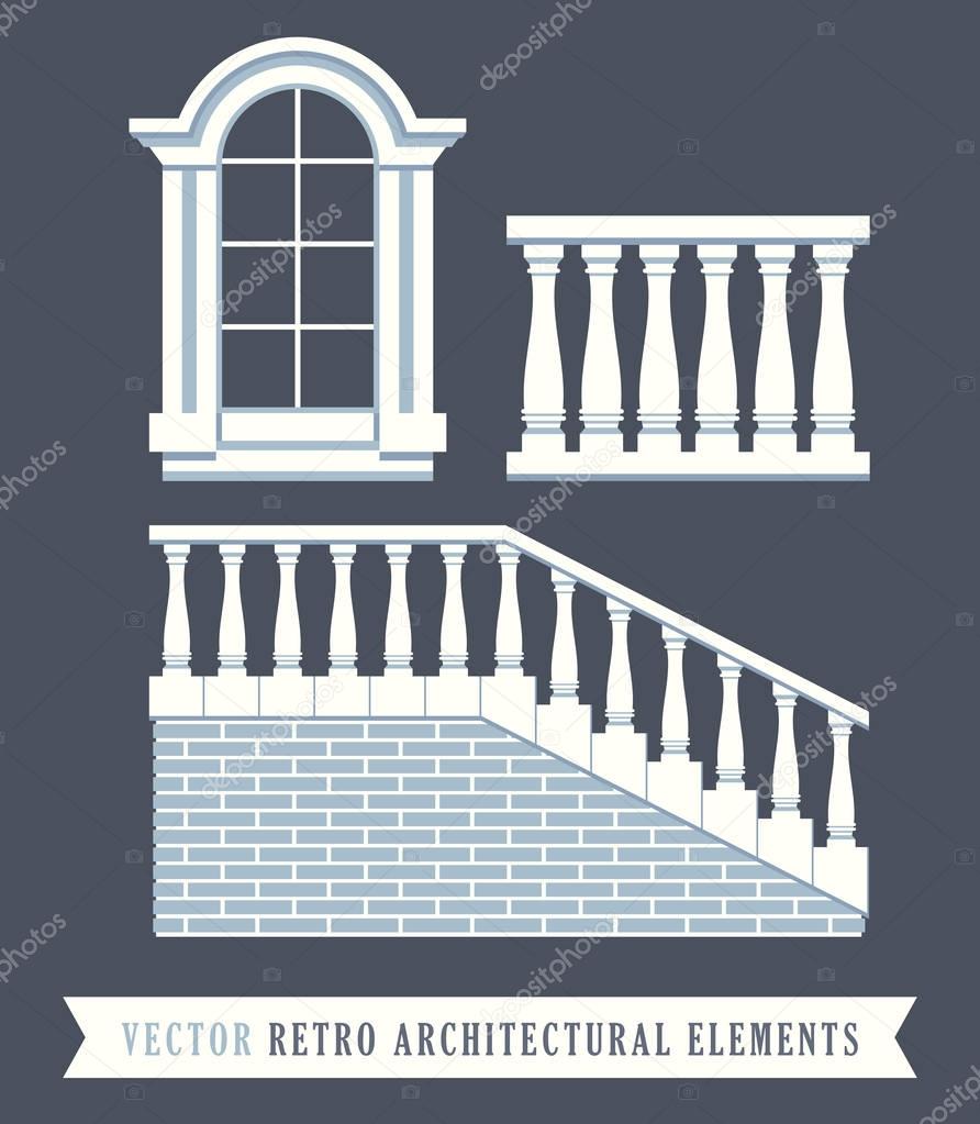 Retro classical architectural elements