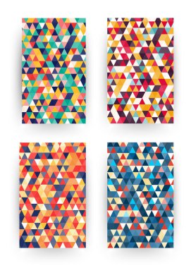 Isometric pattern covers.  clipart
