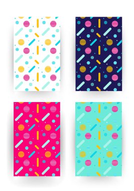 Düz geometrik desenli kapaklar. 