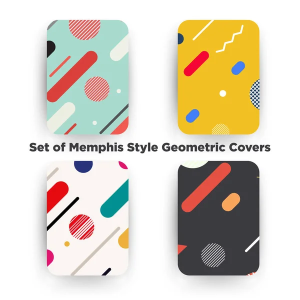 Covers with flat geometric pattern. — Stock Vector