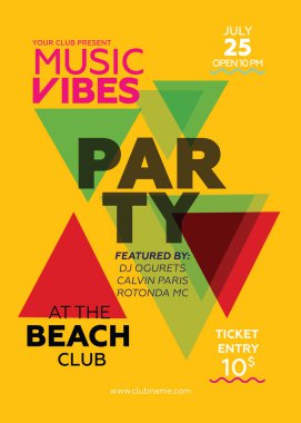 müzik vibes parti plaj için poster yazdırma