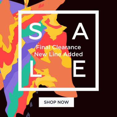 Satılık web Banner şablon özel teklifler reklam için.
