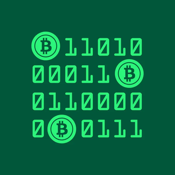 Bitcoin-Digitalkopie — Stockvektor