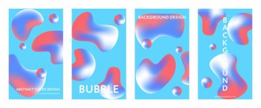 Renkli fütüristik küreler kümesi