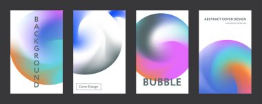 Renkli fütüristik küreler kümesi