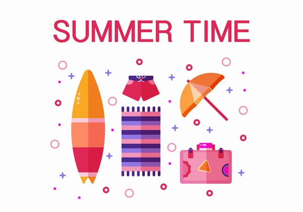 Summer time card — Stock Vector