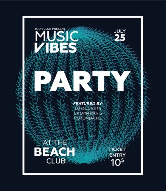 Gece parti afiş şablon