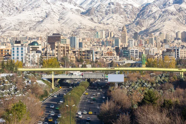 Winter-Tehran-Ansicht — Stockfoto
