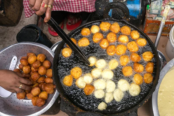 Street food in Kathmandu, Nepal — Stock Photo, Image