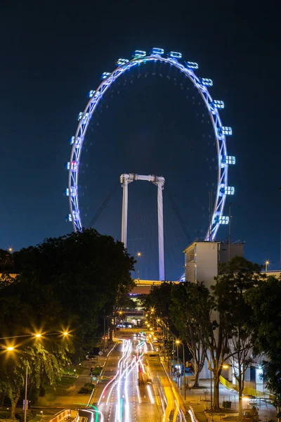 Singapore Flyer at night — Stock Photo, Image