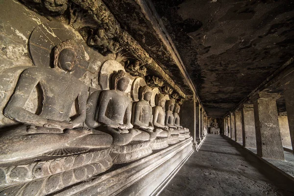 Statue of Buddha in Ellora caves — Stock Photo, Image