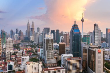 Kuala Lumpur Şehir Manzaralı ünlü Petronas ile