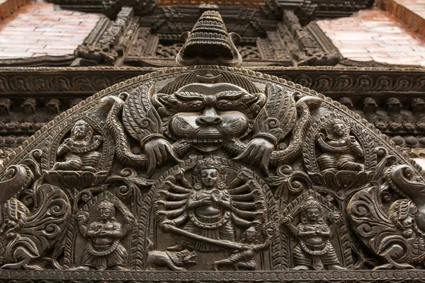 Carved statues on the Durbar Square — Stock Photo, Image