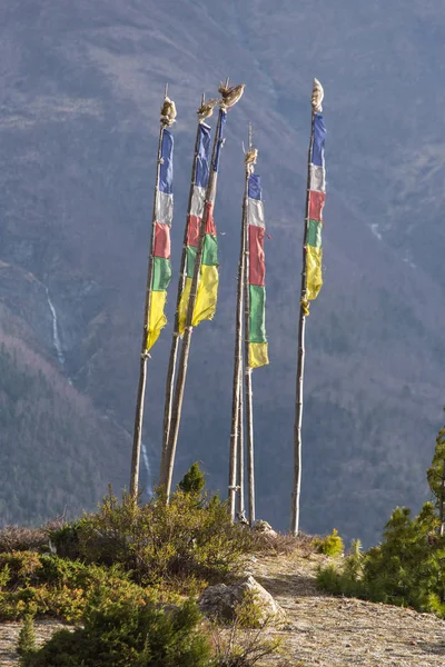 Buddhist praying flags — Stock Photo, Image