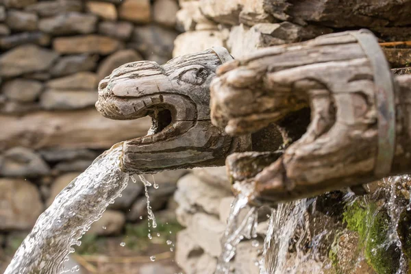 Wooden wall fountain — Stock Photo, Image