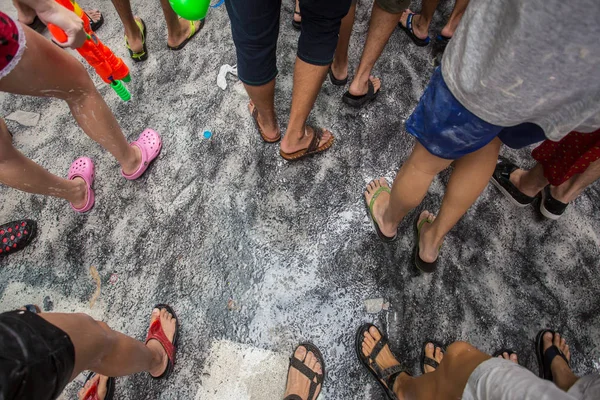 Festiwal Songkran w Bangkok, Tajlandia. — Zdjęcie stockowe