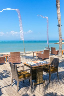 Lüks plaj restoran Bali Adası
