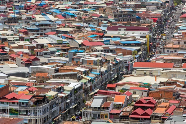 Luchtfoto van Phnom Penh — Stockfoto