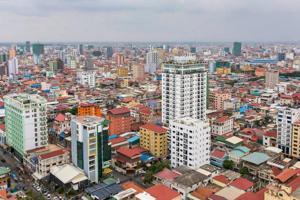 Phnom Penh havadan görünümü — Stok fotoğraf