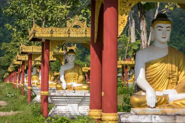 Muchas estatuas de Buda — Foto de Stock