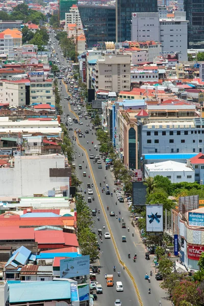 Luchtfoto van Phnom Penh — Stockfoto