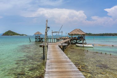 Ahşap iskele Koh Kood Island, Tayland tarihinde
