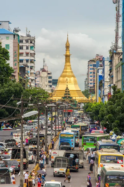 Yangon Myanmar Septiembre 2016 Sule Pagoda Yangon Myanmar —  Fotos de Stock