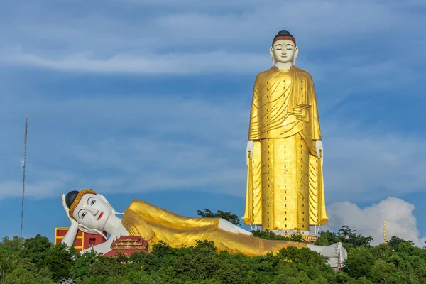 Laykyun Sekkya Monywa Myanmar Bodhi Tataung Standing Buddha Segunda Estatua —  Fotos de Stock
