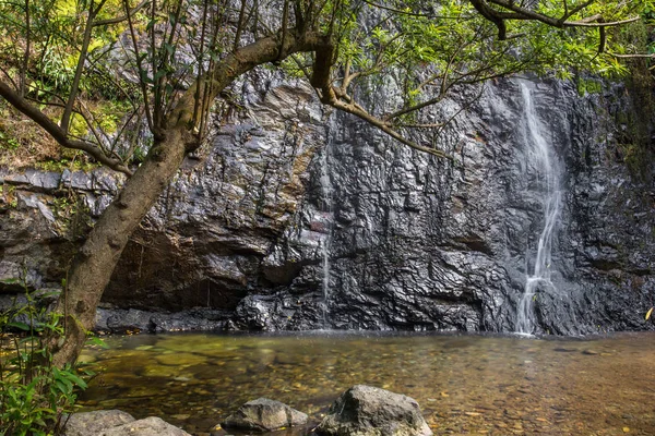 Kaeng Nyui Waterfall Vang Vieng Laos Tropical Rainforest Landscape Beautiful — Stock Photo, Image