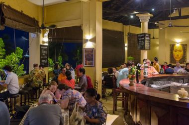 Phnom Penh, Kamboçya - 28 Şubat 2017: İç Phnom Penh, Kamboçya'da ünlü Yabancı muhabirler kulübü