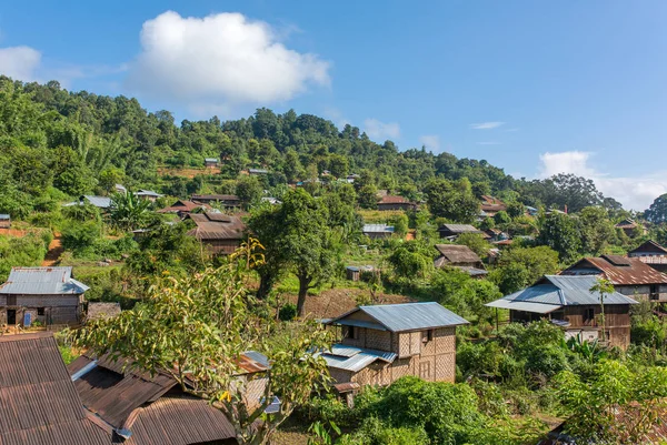 Traditionelle Dorflandschaft Laos — Stockfoto