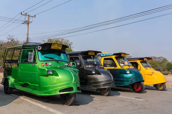 Ayutthaya Thailand März 2017 Vintage Tuk Tuk Taxi Historischen Park — Stockfoto