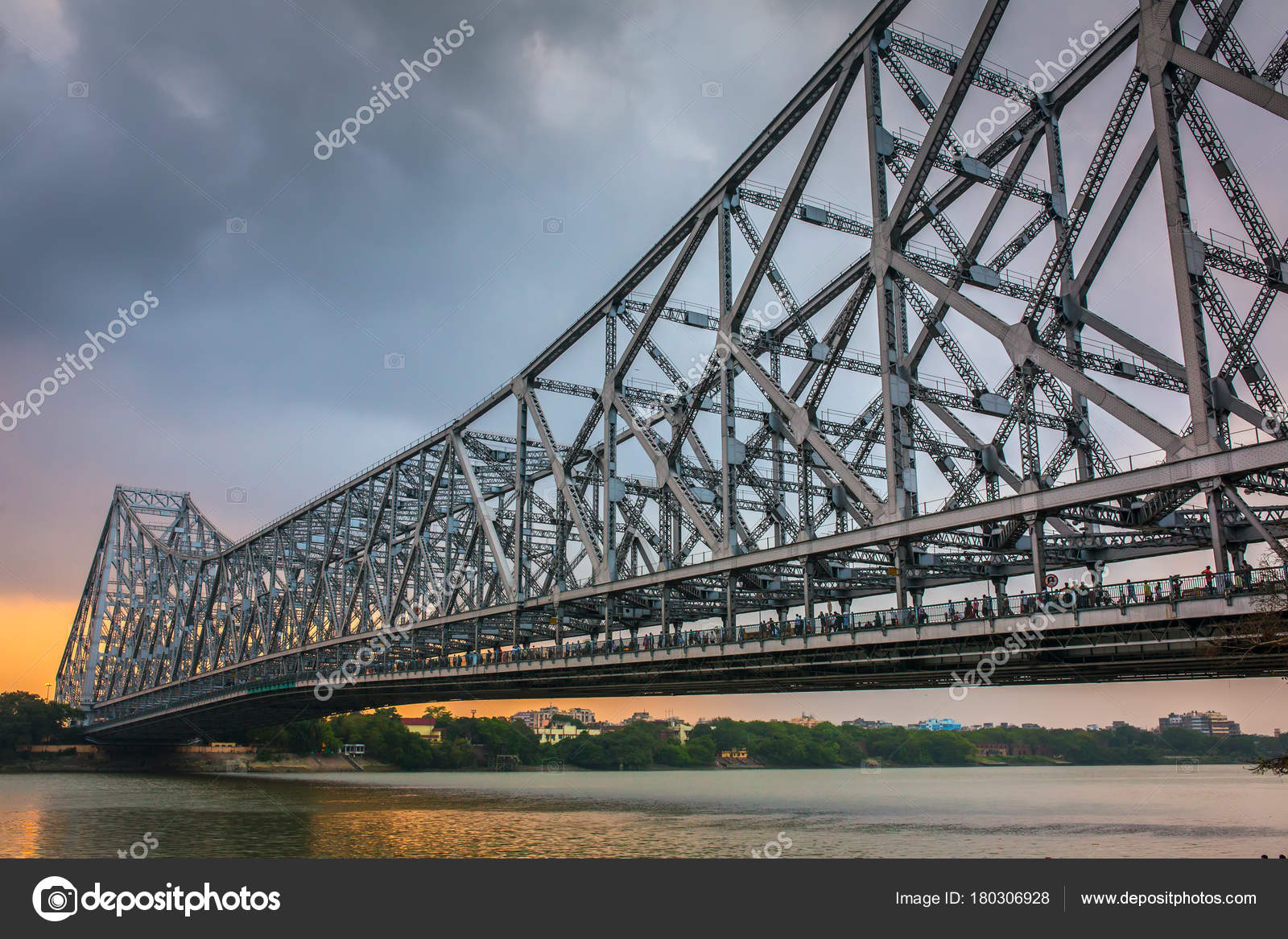 Howrah Bridge River Hooghly Sunset Kolkata India — Stock Photo ©  MazurTravel #180306928, image size:1600x1167