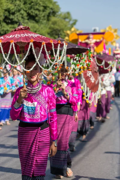 Chiang Mai Tajlandia Lutego 2017 Rocznica Chiang Mai Kwiat Festiwal — Zdjęcie stockowe